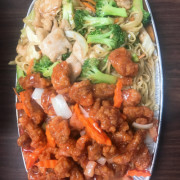 Chicken Chow Mein + Sweet &amp; Sour Pork